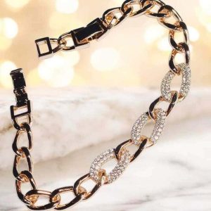 Pulseira 3 elos Folheado à Ouro