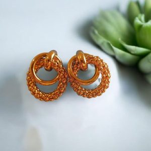 Brinco 3 voltas gomo folheado à ouro