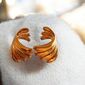 Brinco Concha folheado à ouro