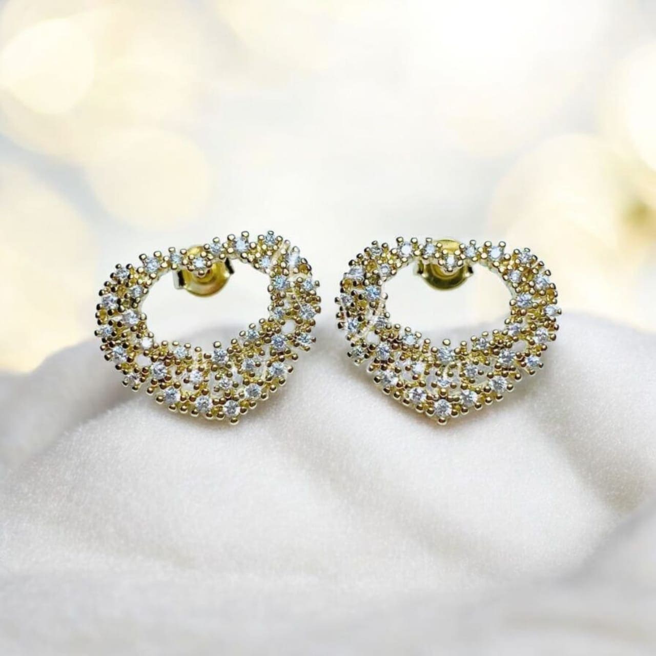 Brinco Coração Cravejado