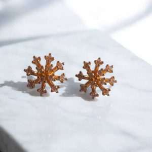 Brinco Chuveiro de zircônias folheado à ouro