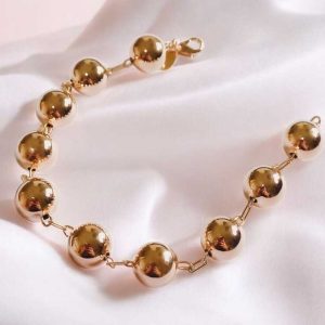 Pulseira de Bolas folheado à ouro