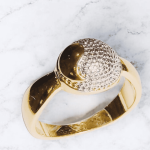 Anel Lua Cheia folheado à ouro