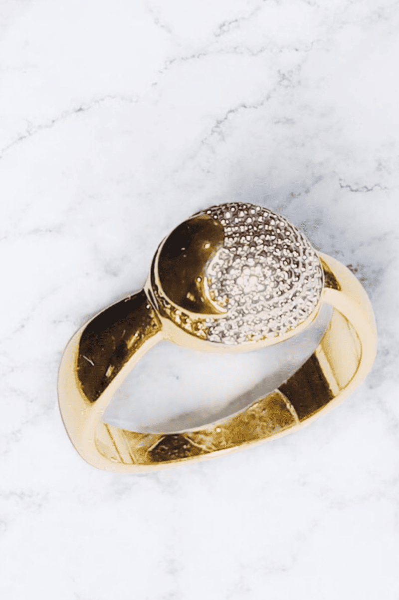 Anel Lua Cheia folheado à ouro