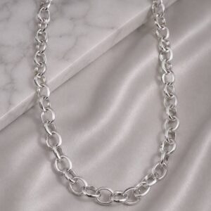 Chocker elos folheado à prata