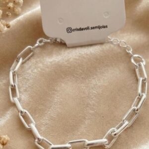 Pulseira estilo folheado à prata