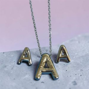Conjunto letra A em aço inox