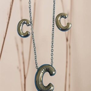 Conjunto Letra C em Aço inox