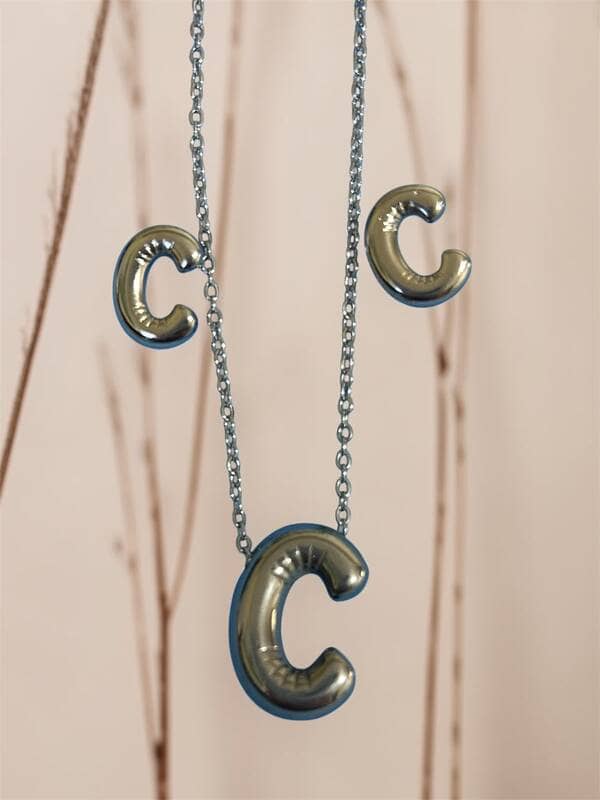 Conjunto Letra C em Aço inox
